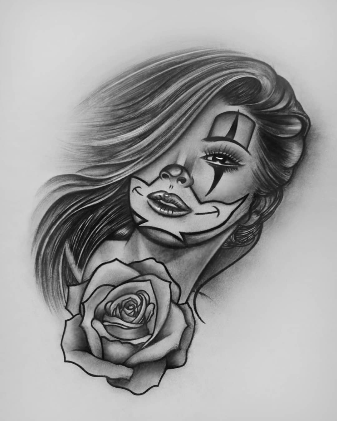 做美容整形师的弘先生猫女玫瑰纹身手稿